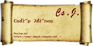 Csép János névjegykártya
